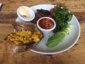 Cooked breakfast  at Beetroot Sauvage in Edinburgh