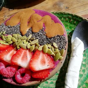 Acai smoothie bowl at Beetroot Sauvage in Edinburgh