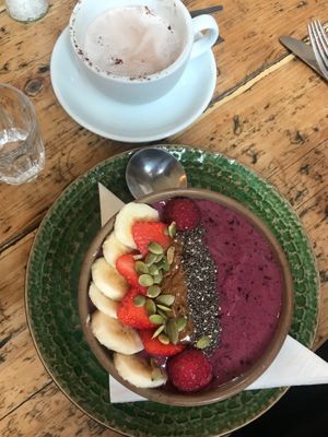 Açai smoothie bowl  at Beetroot Sauvage in Edinburgh