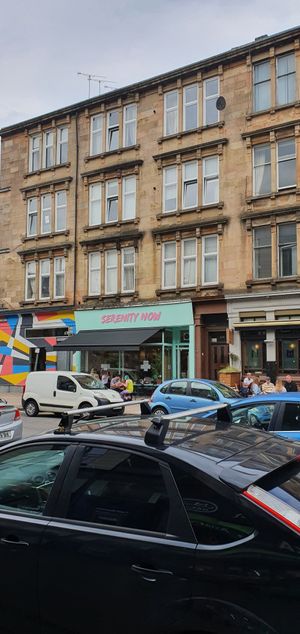 Outside at Serenity Now in Glasgow