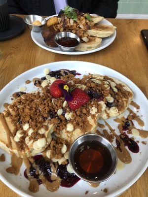 Blueberry biscoff pancakes yes pls   at Serenity Now in Glasgow
