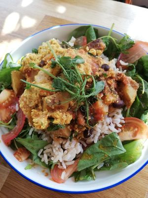 Brunch burrito al plat (sense la tortilla) at Serenity Now in Glasgow