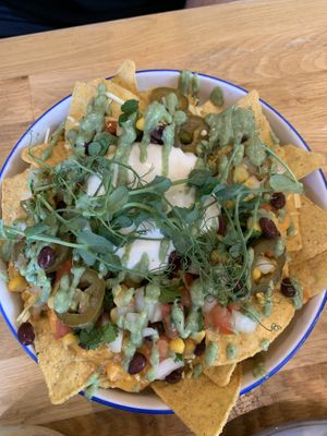 Buffalo nachos #Veganuary at Serenity Now in Glasgow
