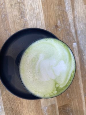 Matcha latte  at Serenity Now in Glasgow