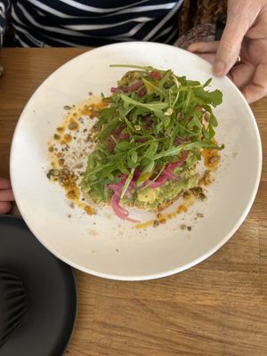 Avocado toast  at Serenity Now in Glasgow