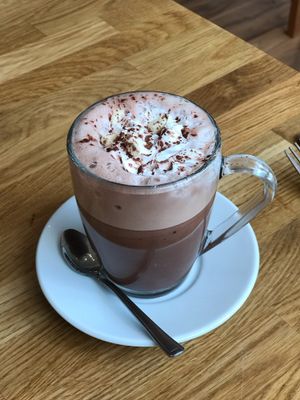 LUXE HOT CHOCOLATE - with marshmallows and whipped cream ? delicious  at Serenity Now in Glasgow