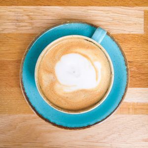 coconut flat white at Serenity Now in Glasgow