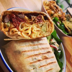 BBQ Mac and cheese burrito  at Serenity Now in Glasgow