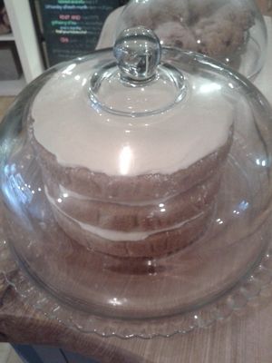 Vanilla chai cake at Shoe Tree Cafe in Newcastle Upon Tyne