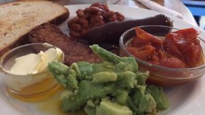 Small vegan breakfast  at Shoe Tree Cafe in Newcastle Upon Tyne