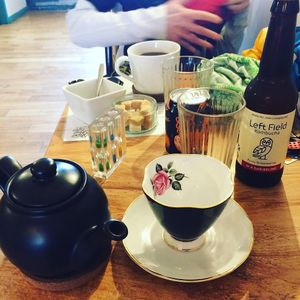 Tea brewing and kombucha  at Shoe Tree Cafe in Newcastle Upon Tyne