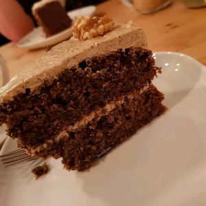 Coffee and walnut cake at Essential Vegan @ Ten to One Bar in North London
