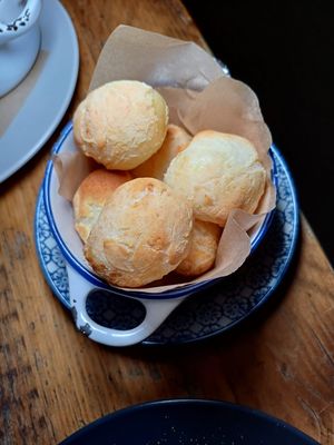 Brazilian Cheese Bread  at Essential Vegan @ Ten to One Bar in North London