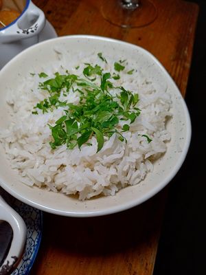 Garlic Rice  at Essential Vegan @ Ten to One Bar in North London