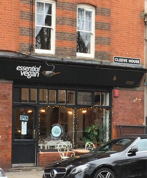 Essential vegan front at Essential Vegan @ Ten to One Bar in North London