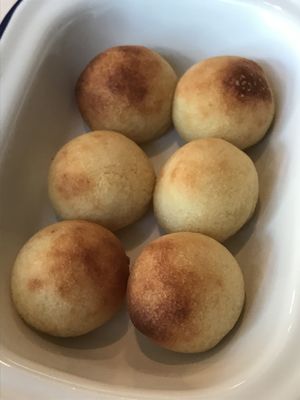 Brazilian cheese balls. Vegan and gluten free.  at Essential Vegan @ Ten to One Bar in North London