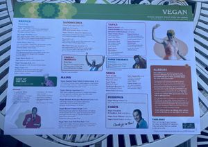 Vegan Menu  at Lounges - Puerto Lounge in Exeter