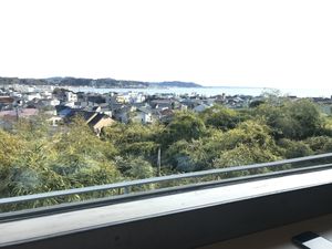 The view from the table! at Kaikoan Restaurant - Hasedera Temple in Kamakura