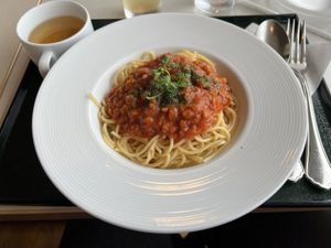 Vegan meat pasta  at Kaikoan Restaurant - Hasedera Temple in Kamakura