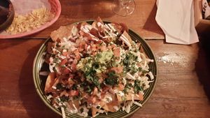 Vegan nacho plate at Geronimo's FGT   in Stockholm