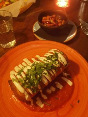 Vegan Chimichanga at Geronimo's FGT   in Stockholm