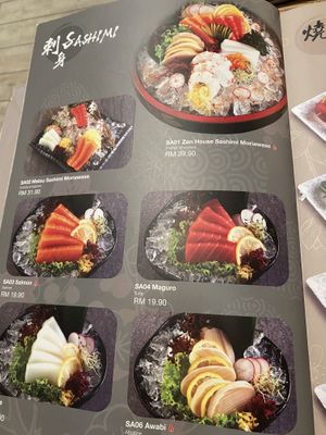 Menu at Zen House 禅舍 in Kuala Lumpur