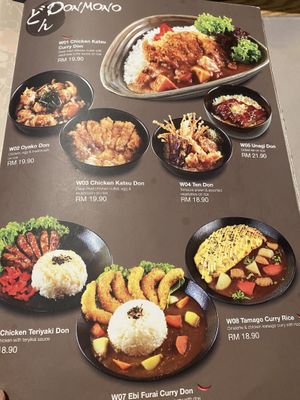 Menu at Zen House 禅舍 in Kuala Lumpur