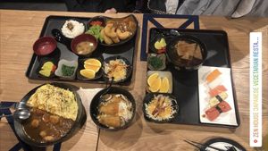 Sushi set and omelette rice  at Zen House 禅舍 in Kuala Lumpur