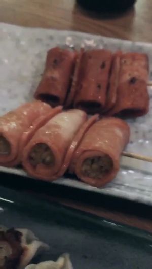 vegetarian ham with spinach ...normal...? lol at Zen House 禅舍 in Kuala Lumpur