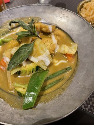 Green Thai curry 🍛   at Giggling Squid in Warwick