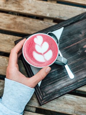 Beetroot-Latte ✨ at Forrest Bistro in Prague