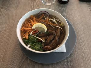 Pho soup   at Forrest Bistro in Prague