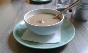 Dill soup at Forrest Bistro in Prague