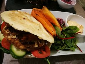 burger at Forrest Bistro in Prague