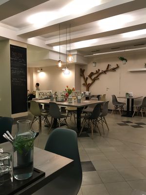 Restaurant interior at Forrest Bistro in Prague