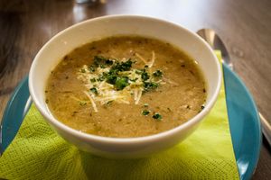 onion soup at Forrest Bistro in Prague