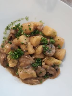 Potato gnocchi at Forrest Bistro in Prague