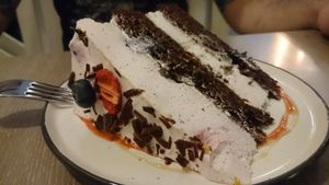 black forest cake at Forrest Bistro in Prague