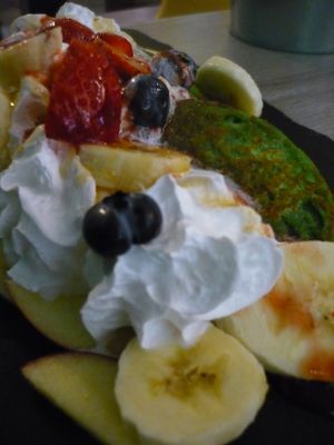 Pandan pancakes at Forrest Bistro in Prague