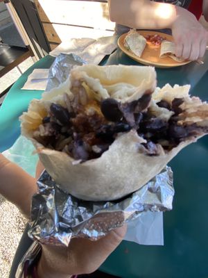 Insides  🌯  at Joe's Taco Lounge in Mill Valley