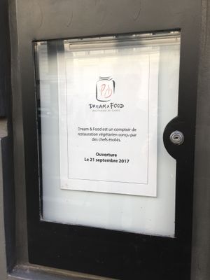 Dream & Food sign  at Dream & Food in Brussels