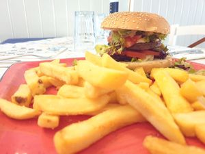 vegan burger at Hav Senso by Captain Spriss in Gozo