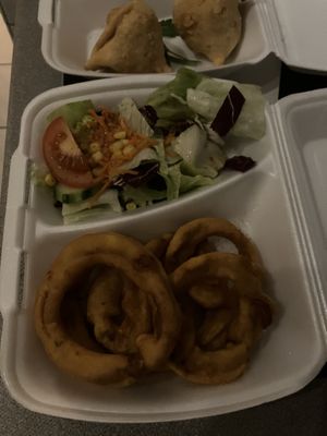 vegan onion rings   at Ganesha Restaurant - East in Stuttgart