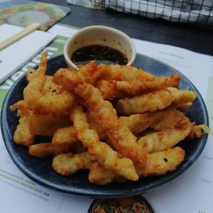 Vegan chilly squid at Wagamama in Hereford