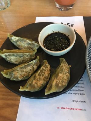 Vegan dumplings  at Wagamama in Hereford