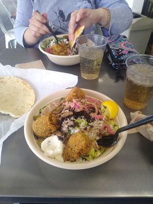 The garlic sauce is to die for. at Hummus in Henderson