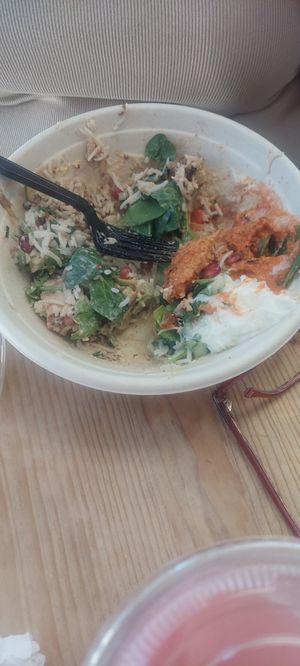 The food  was delicious. I think they need a better system of serving the food.  Maybe offer an option to chop the salad and offer a piece of Peta bread with the salads. But overal at Hummus in Henderson