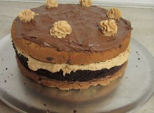 Vegan Cookie Cake with Chocolate and Peanut Butter Icing at Scicchitano's Pizzeria in Berwick