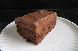 VEGAN Chocolate Cake with Chocolate P-Butter Icing at Scicchitano's Pizzeria in Berwick