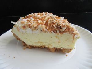 VEGAN Coconut Cream Pie at Scicchitano's Pizzeria in Berwick